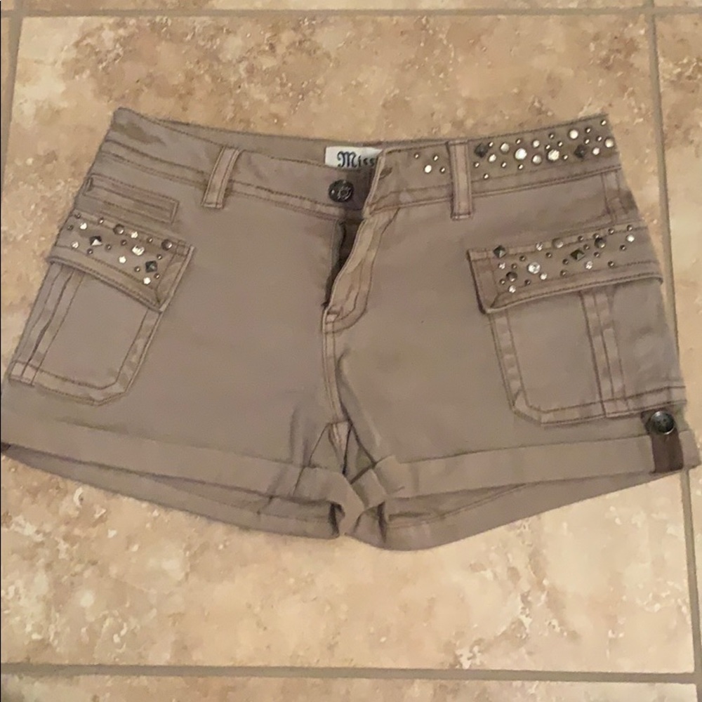 Miss Me Khaki Shorts